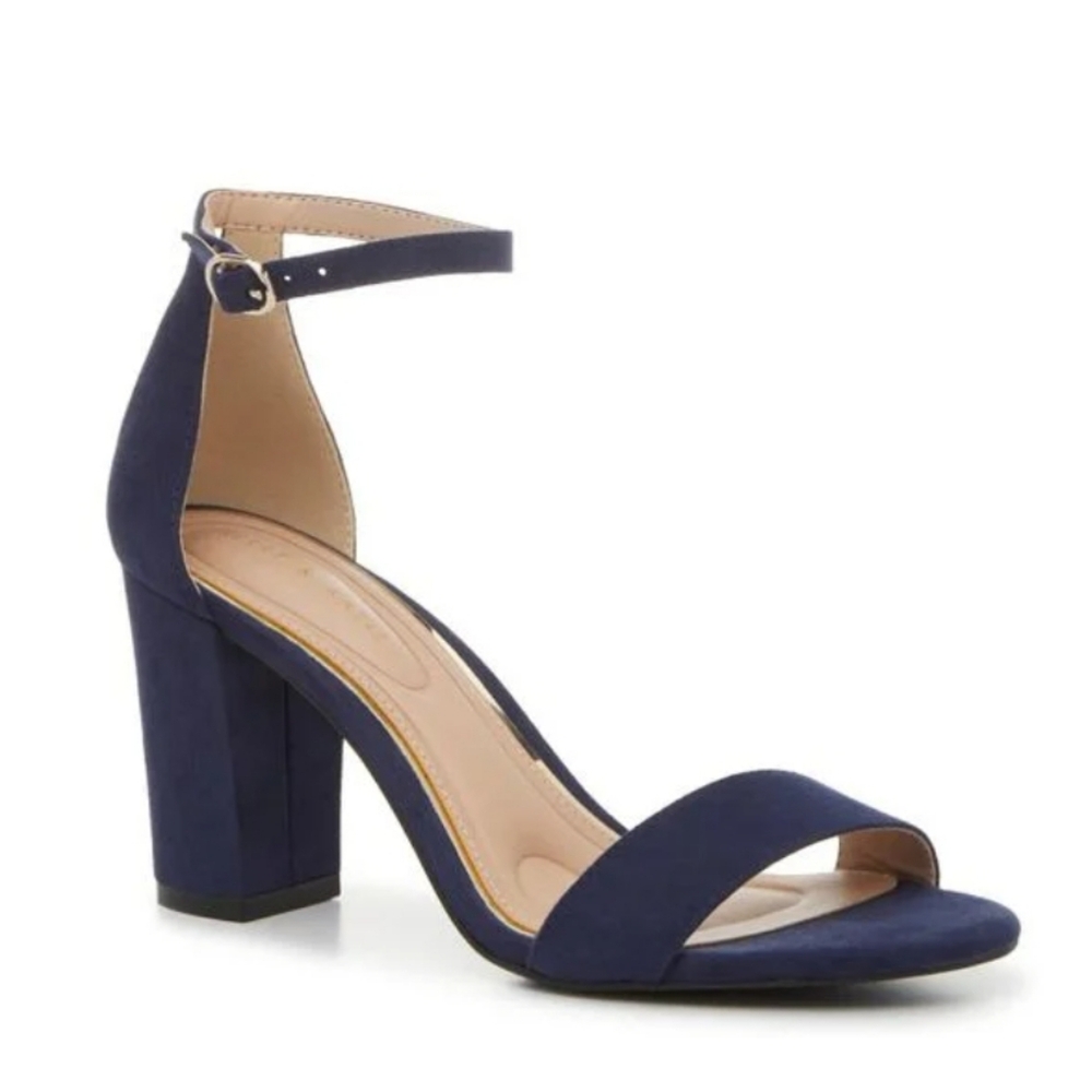 Kelly & Katie Blue Faux Suede Caital Heels Size 9.5